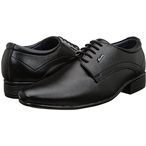 BATA Mens BOSS-Grip Black Uniform Dress Shoe