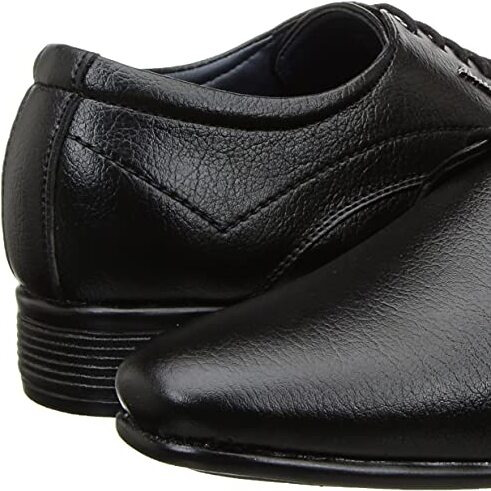 BATA Mens BOSS-Grip Black Uniform Dress Shoe