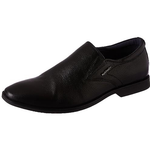 Hush Puppies Mens Aaron Slipon E 23 Black Uniform Dress Shoe - 10 UK (8556001100)