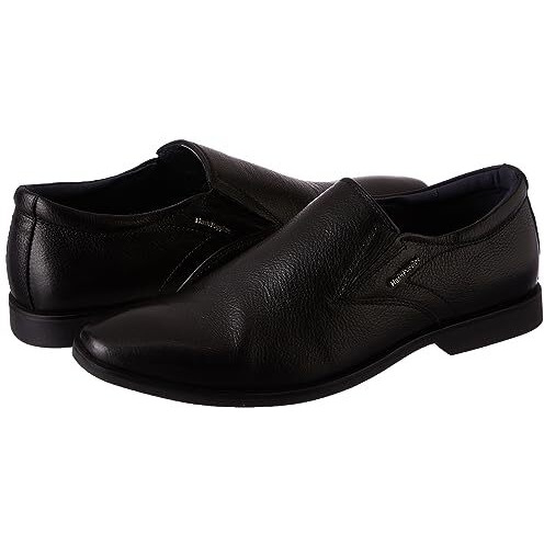 Hush Puppies Mens Aaron Slipon E 23 Black Uniform Dress Shoe - 10 UK (8556001100)