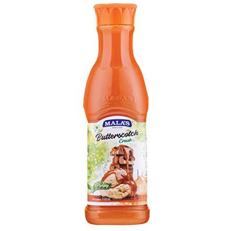 Malas Mala Butter Scotch Crush Fruit Drink - No Artificial Flavors, 1 Litre Bottle, 1000 G, Liquid