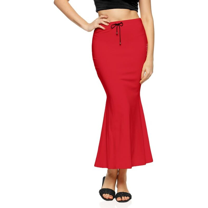 Chetmika Women Saree Shapewear Petticoat (Red, XXL)