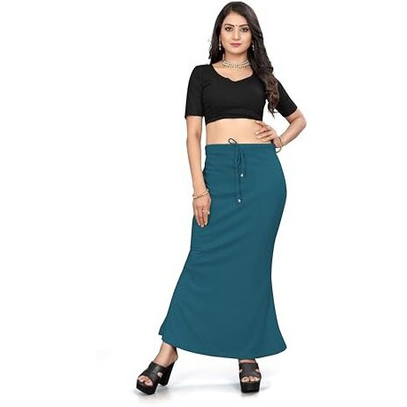 Yashika Present Lycra Saree Shapewear Petticoat for Women||Straight Fit Petticoat Saree Silhouette Shape Wear Dress for Saree|| AZ-YS-OG-Shaper AIR FORCE-3XL