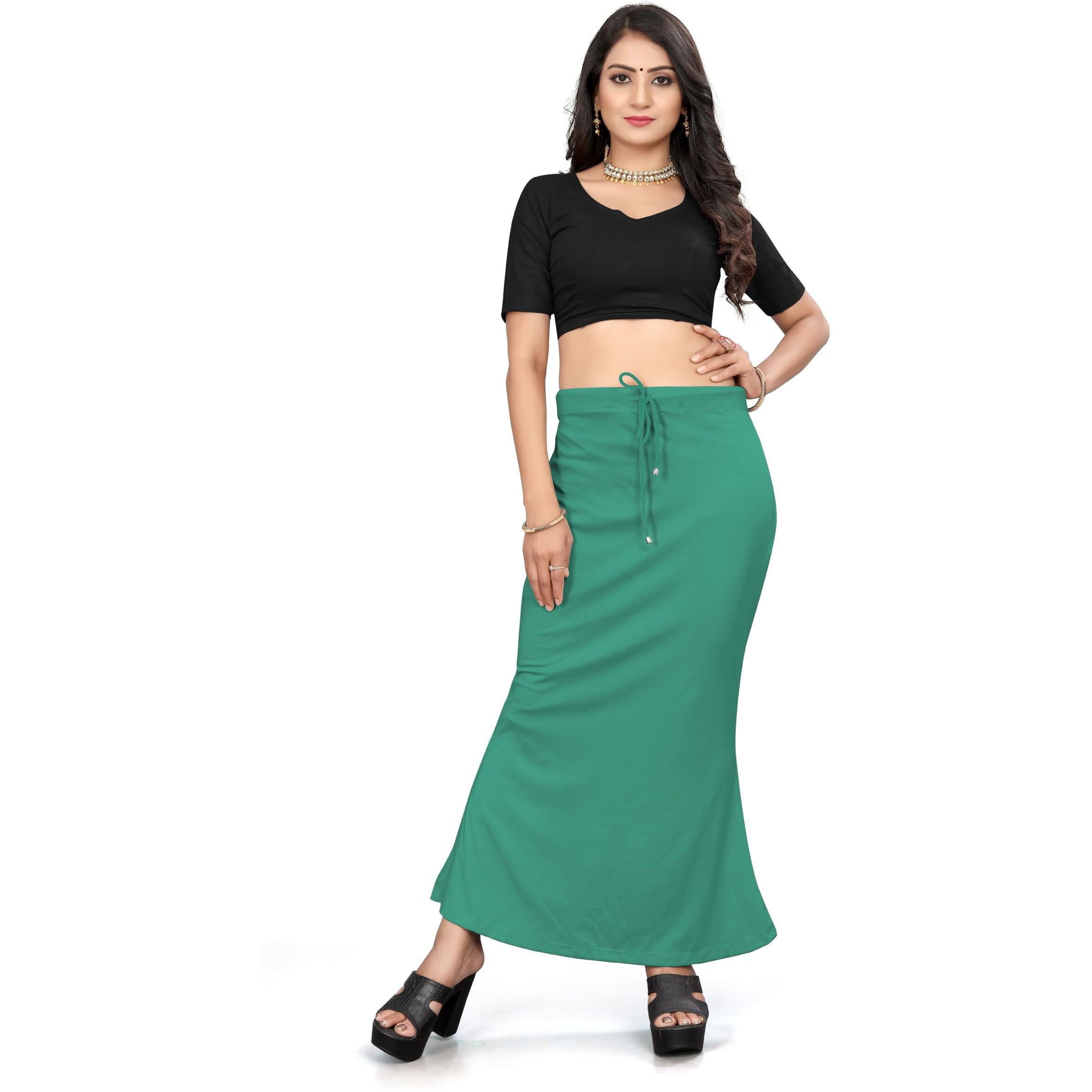 Yashika Present Lycra Saree Shapewear Petticoat for Women||Straight Fit Petticoat Saree Silhouette Shape Wear Dress for Saree|| AZ-YS-OG-Shaper RAMA-S