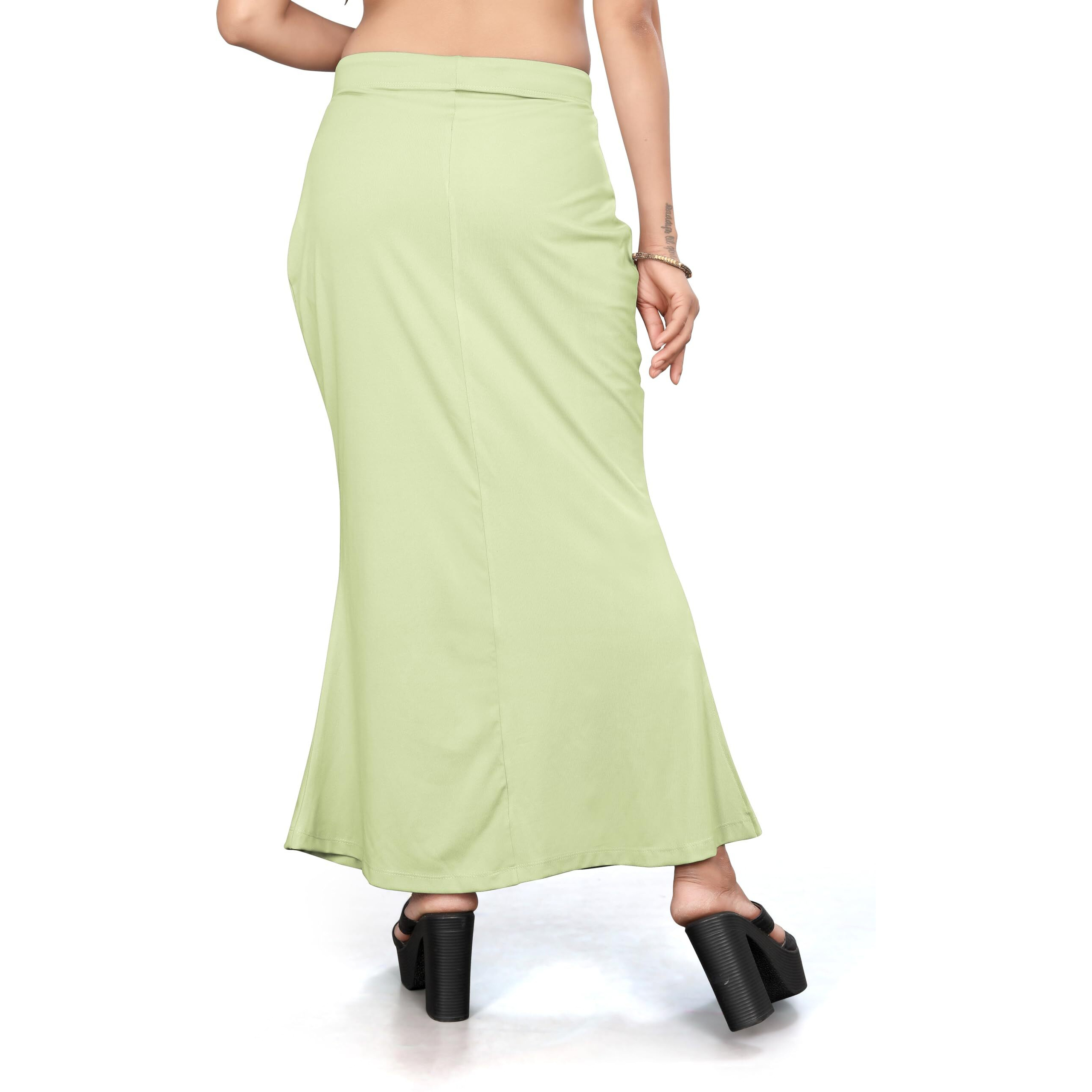 Yashika Present Lycra Saree Shapewear Petticoat for Women||Straight Fit Petticoat Saree Silhouette Shape Wear Dress for Saree|| AZ-YS-OG-Shaper Mint Green-M