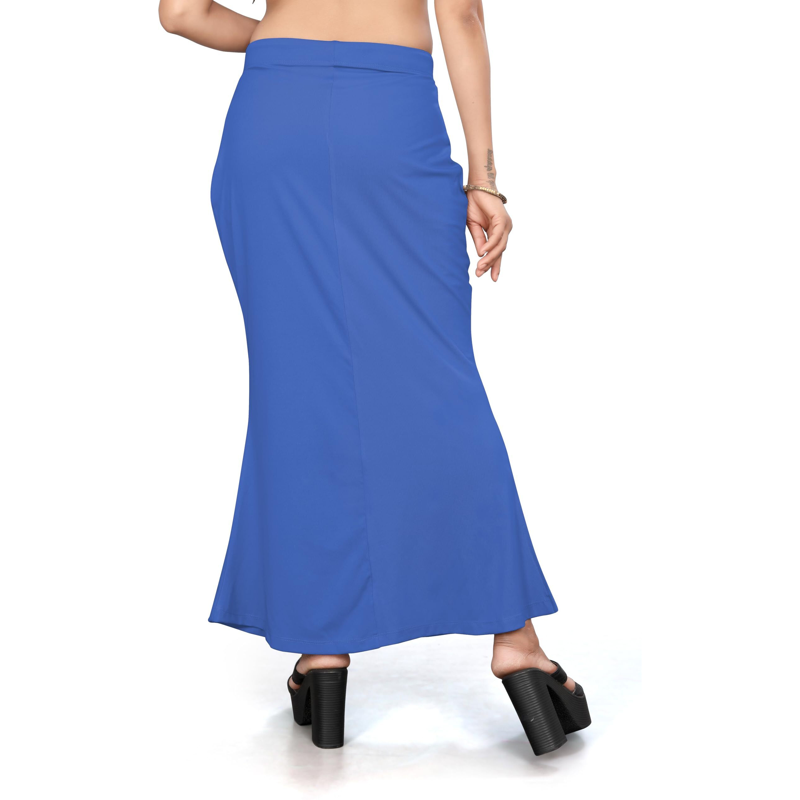 Yashika Present Lycra Saree Shapewear Petticoat for Women||Straight Fit Petticoat Saree Silhouette Shape Wear Dress for Saree|| AZ-YS-OG-Shaper Royal Blue-S