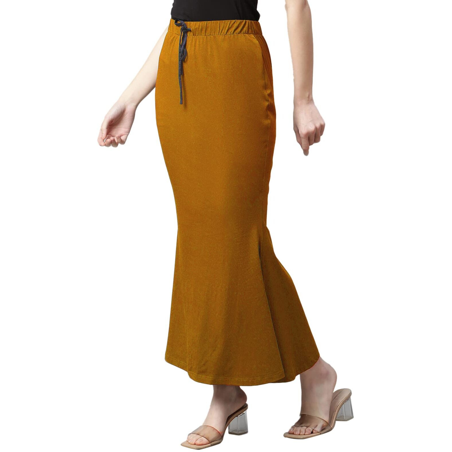 GRECIILOOKS Womens Spandex Pant Liner Slip Regular Fit Petticoat (Mustard, Medium)