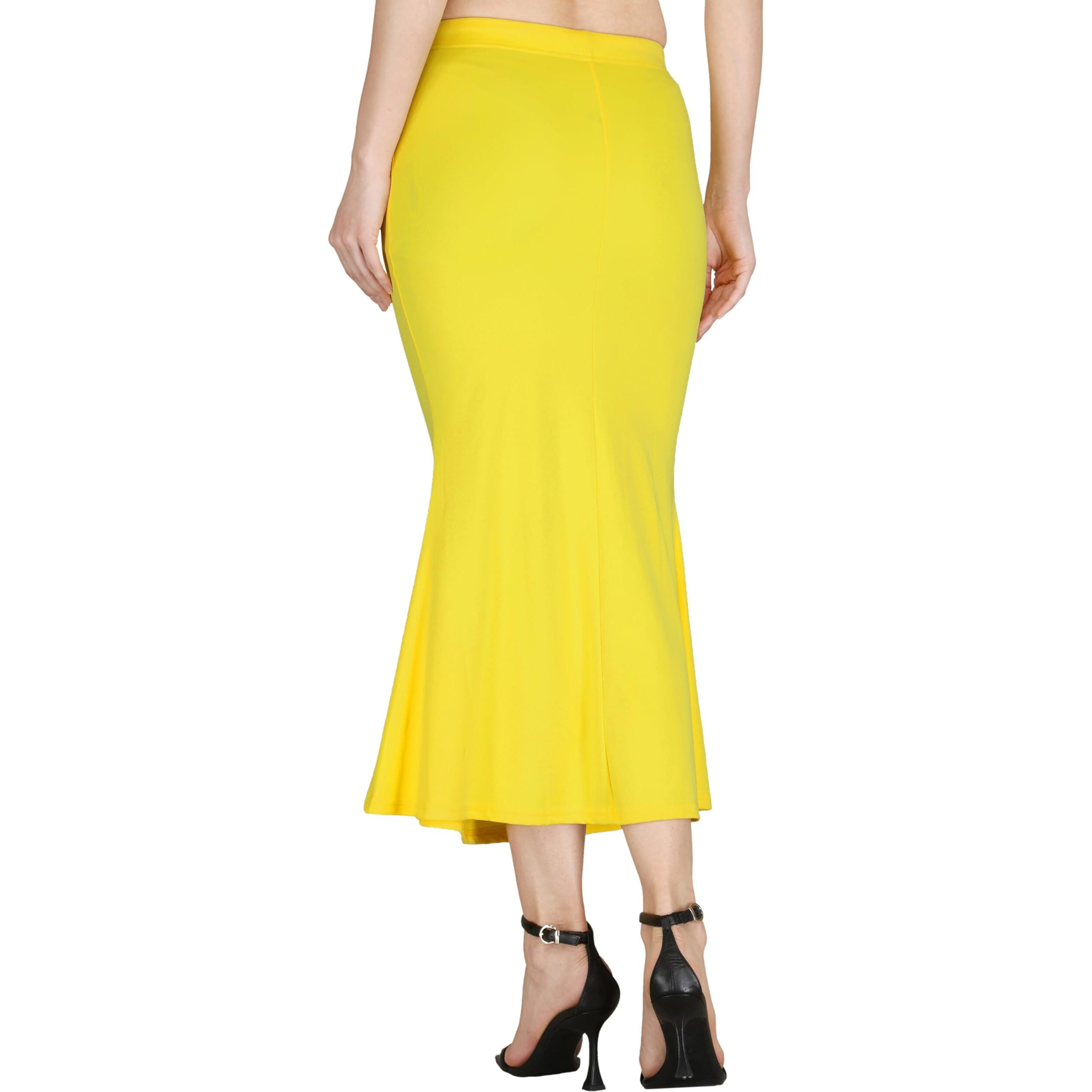 BUYONN Saree Shapewear for Women Petticoat for Women Lycra Shapewear for Saree Yellow