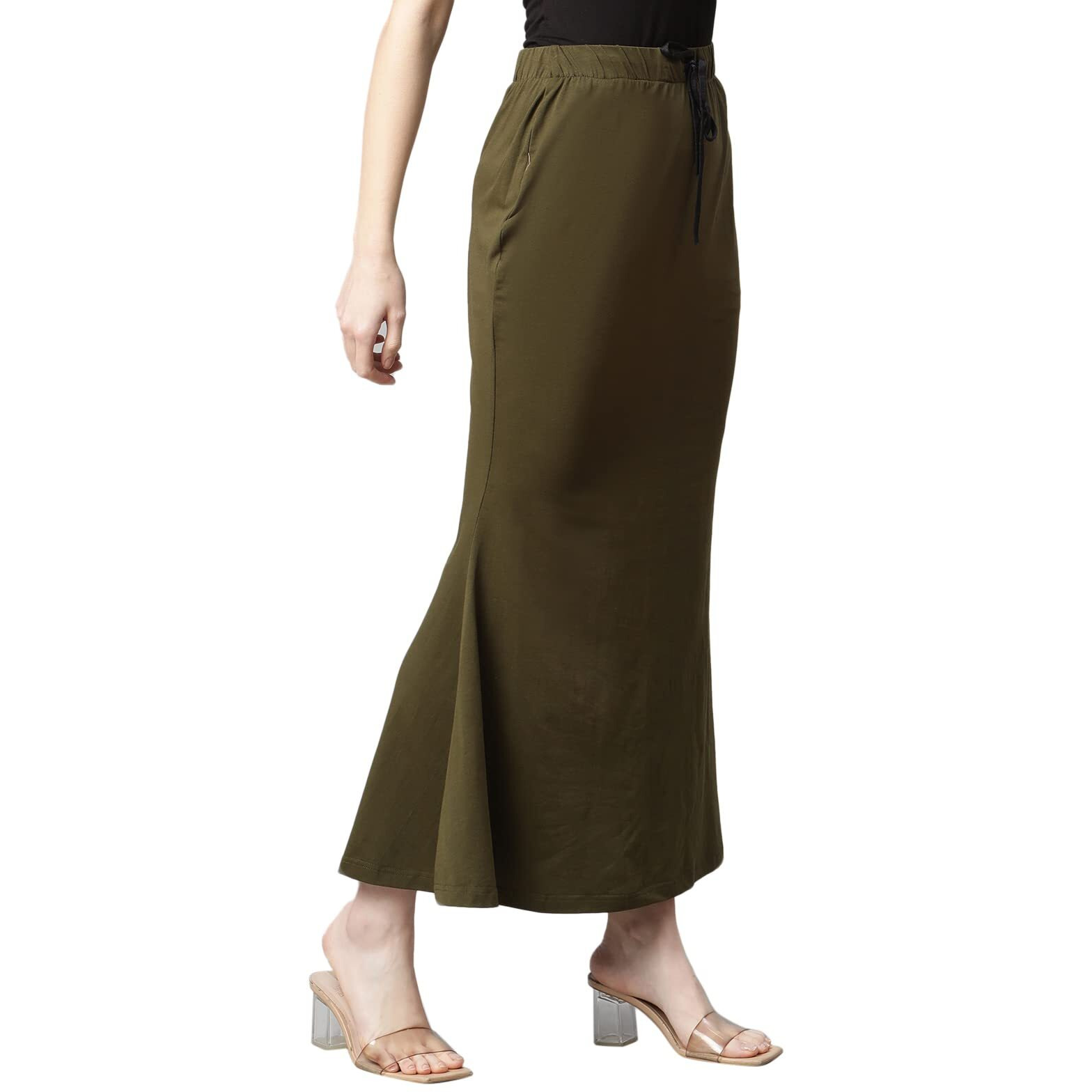 GRECIILOOKS Womens Spandex Pant Liner Slip Regular Fit Petticoat (Green, Medium)