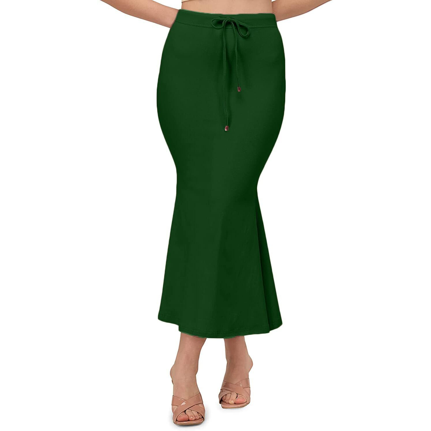 BUYONN Saree Shapewear for Women, Saree Shapewear Petticoat for Women, Lycra Saree Shaper for Saree (2XL, Green)