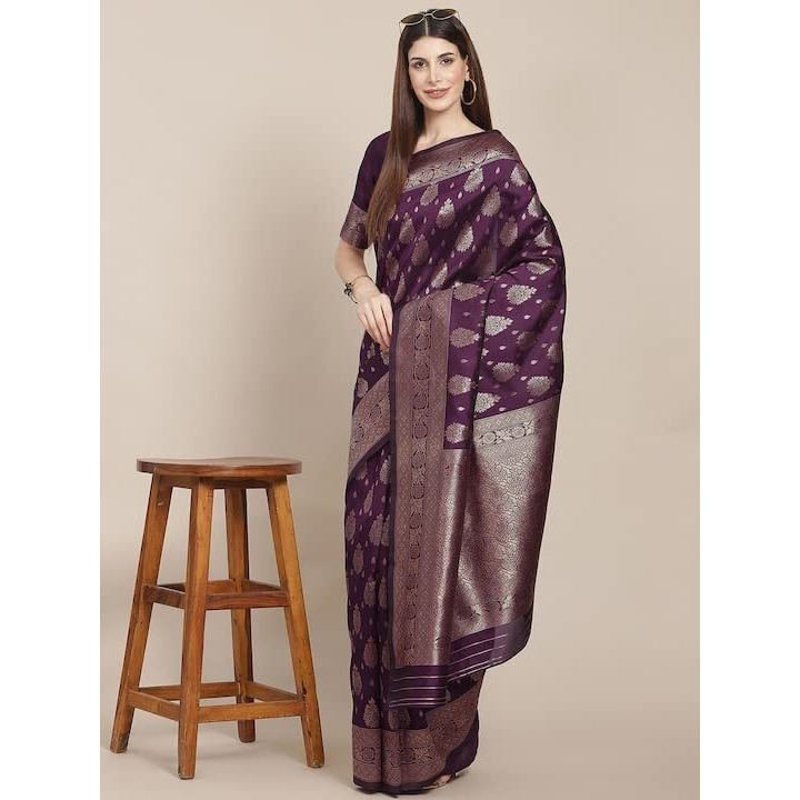 SHIVANAA Womens Jacquard Saree With Blouse Piece||Saree For Women||Designer Saree