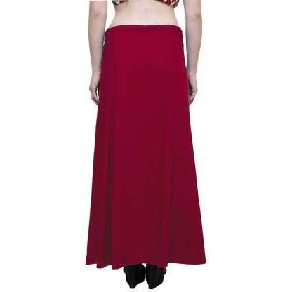 NEGLIGEE Womens Cotton Inskirt Saree Petticoat (Maroon, 40 Inch)