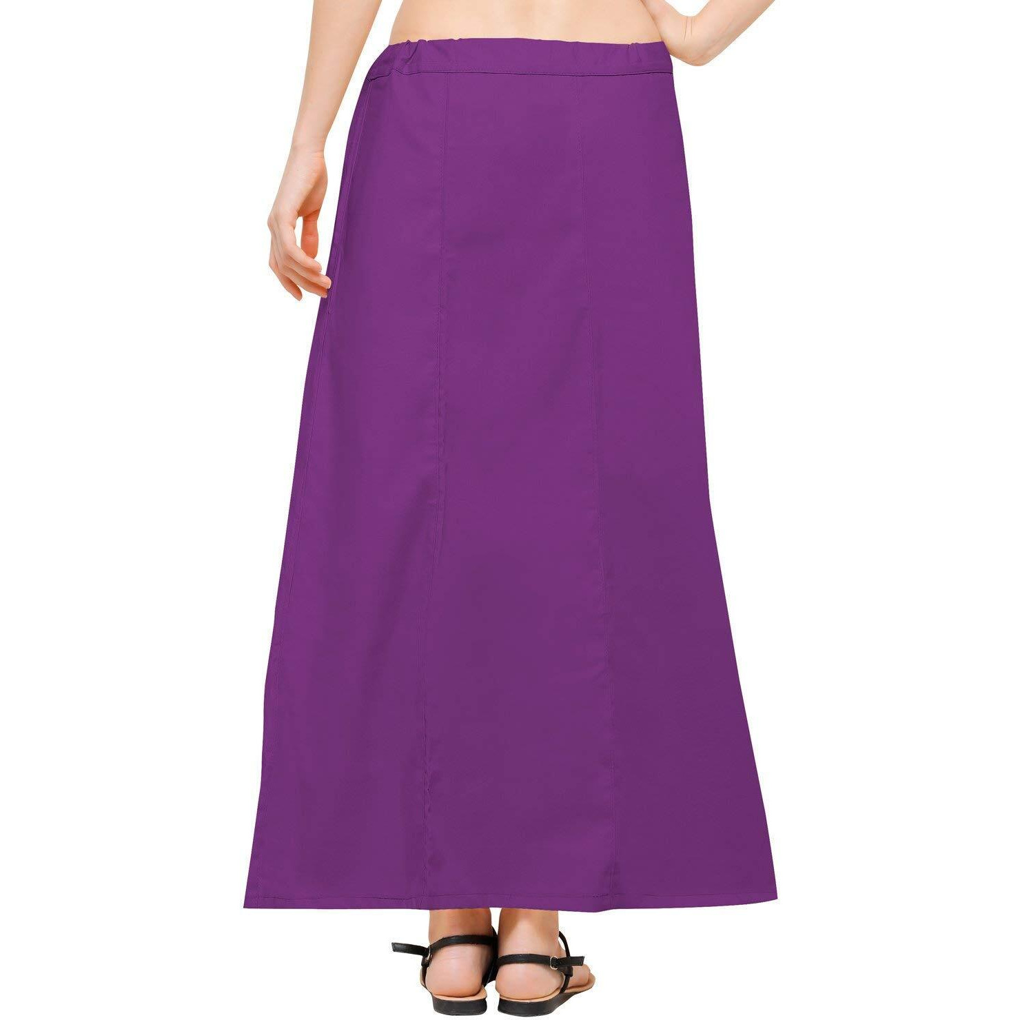 NEGLIGEE Womens Cotton Inskirt Saree Petticoat (Violet, 40 Inch)