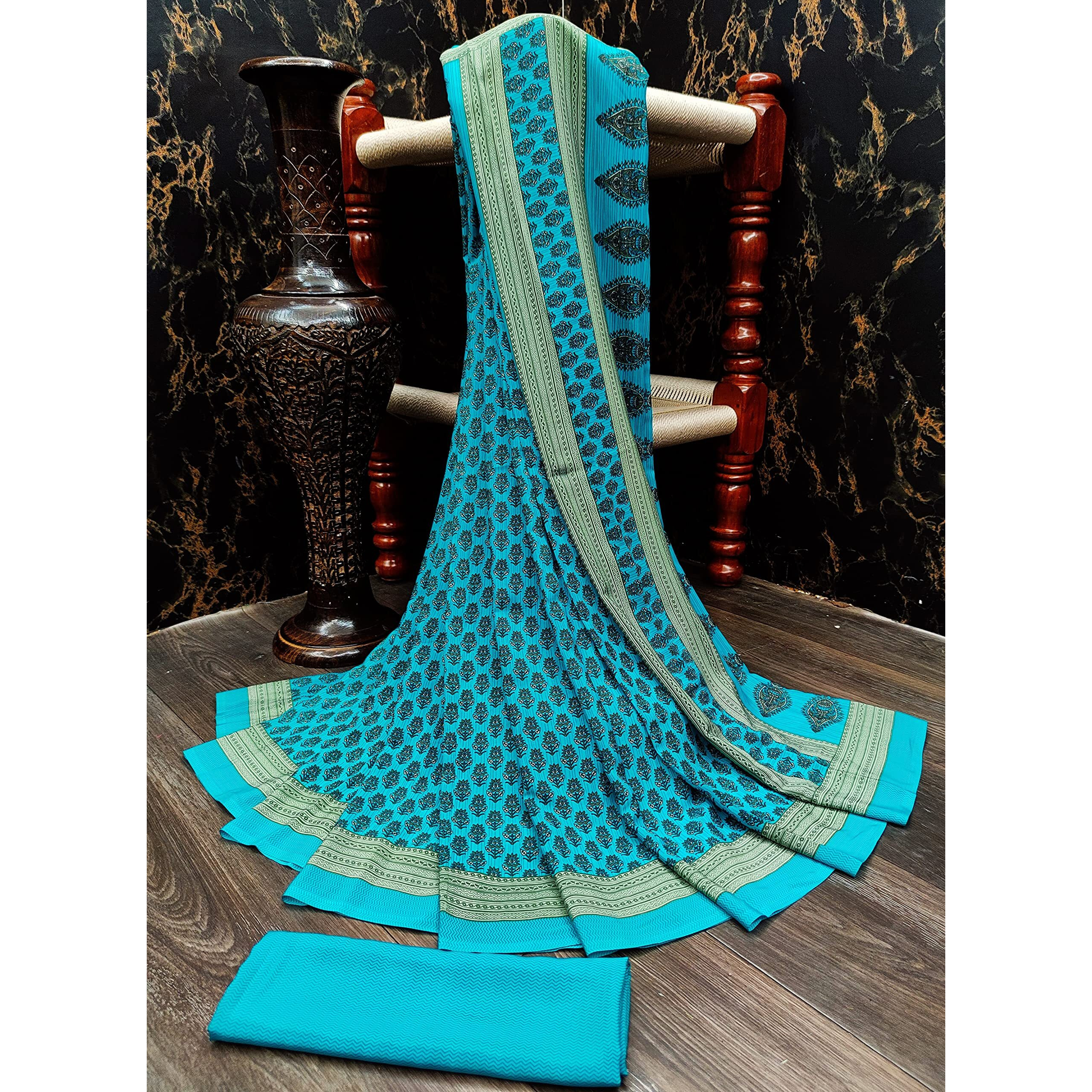 Vimla Womens Bhagalpuri Silk Saree (6740_20_Turquoise)