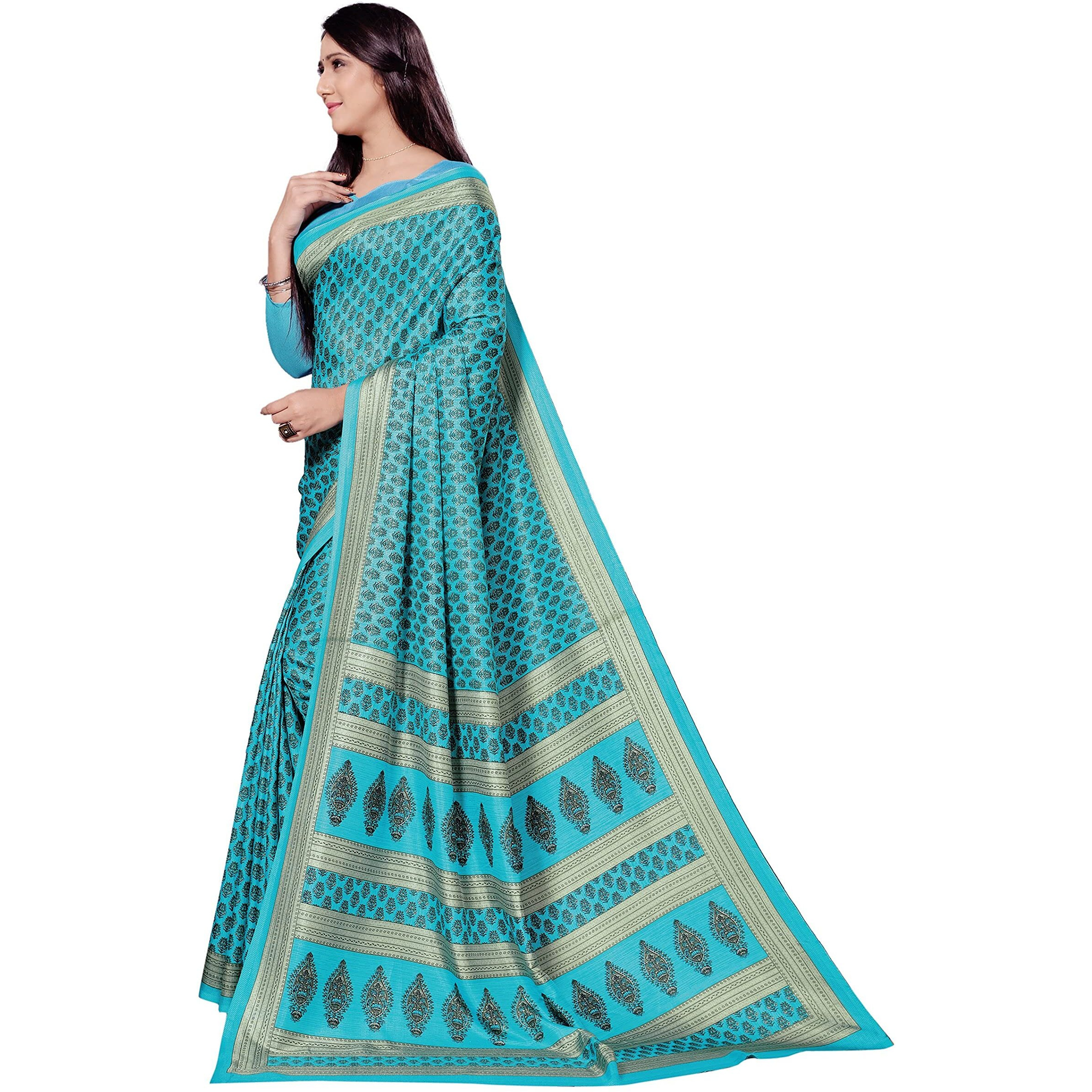 Vimla Womens Bhagalpuri Silk Saree (6740_20_Turquoise)