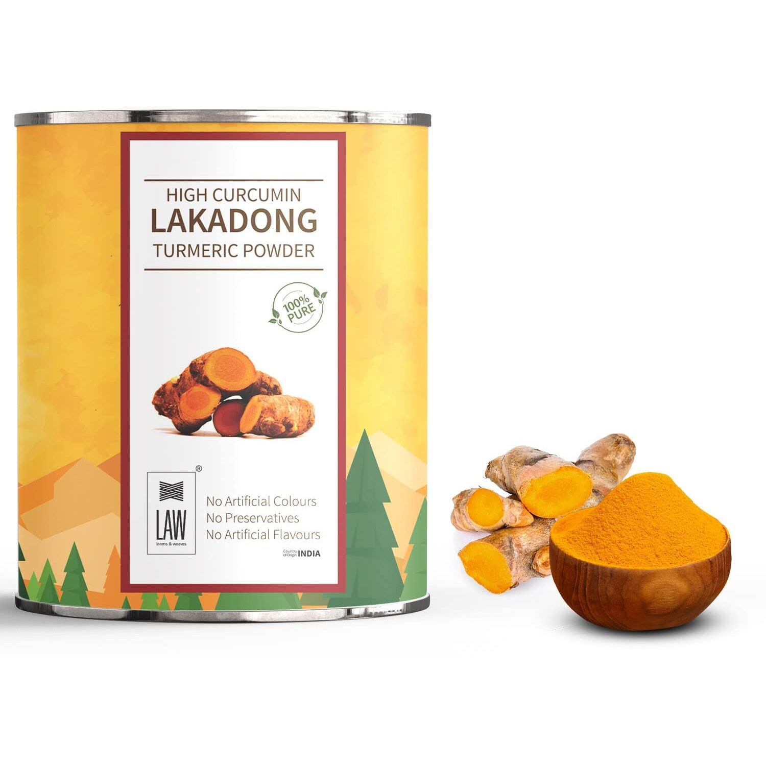 looms & weaves - High Curcumin Lakadong Turmeric Powder - 200 gm