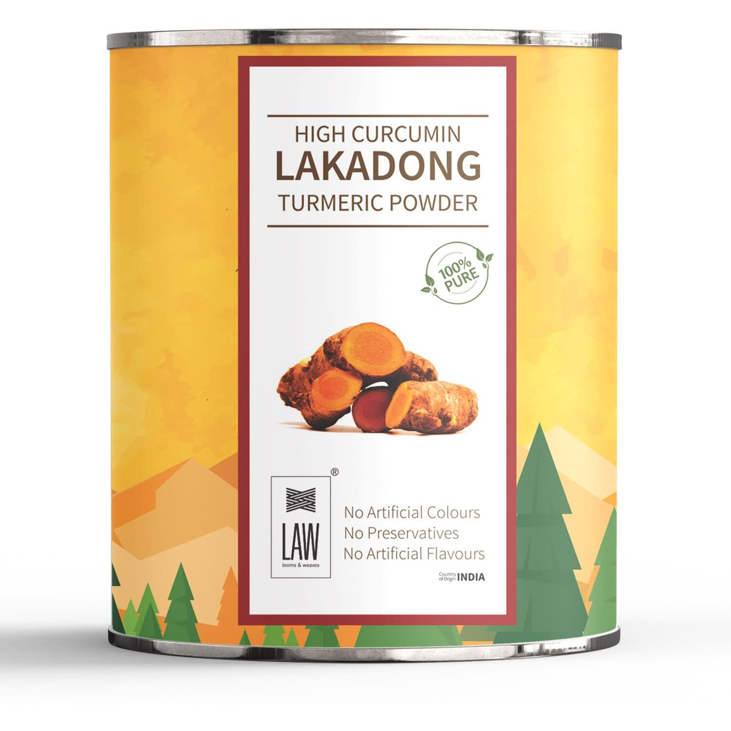 looms & weaves - High Curcumin Lakadong Turmeric Powder - 200 gm