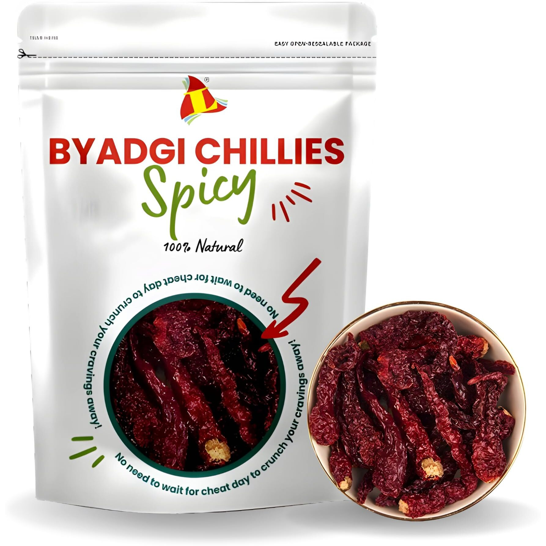 LEEVE DRY FRUITS Spices Fresh Whole bedki Bedgi Mirchi Chillies Dried Red Spicy Chilli 500gram Flax |Pack of 1|