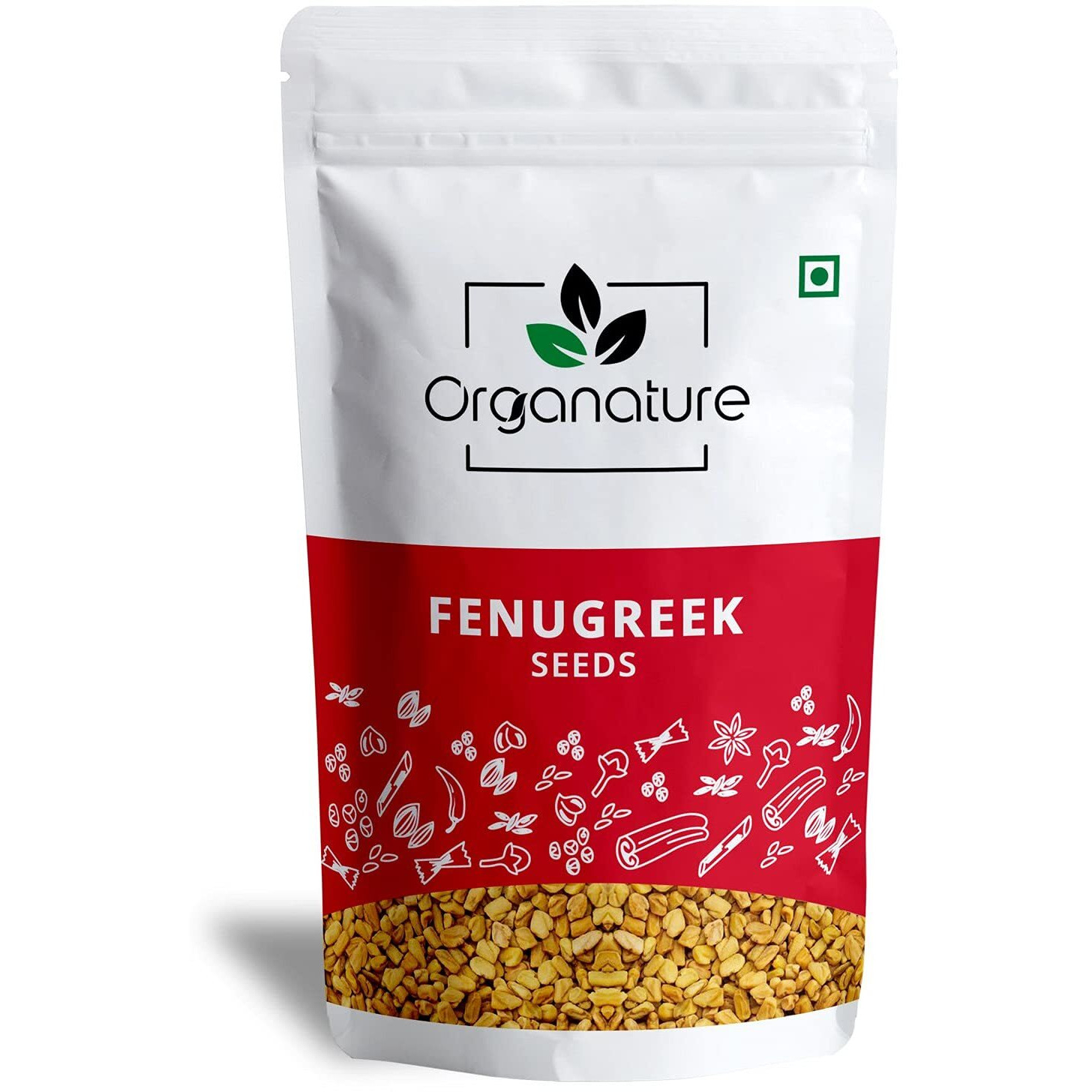 Organature Fresh/Natural Dried Fenugreek Seeds | Whole Methi Dana Seeds | Indian Spices & Masala - Pack of (900 Grams)