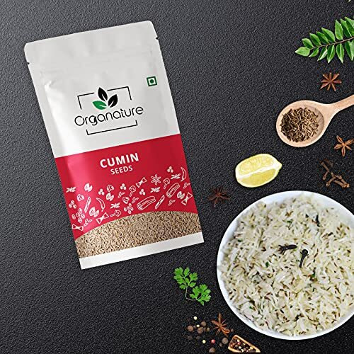 Organature Fresh & Natural Jeera | Whole Cumin Seeds | Whole Indian Spice | Safaid jeera - Pack of (350 Grams)