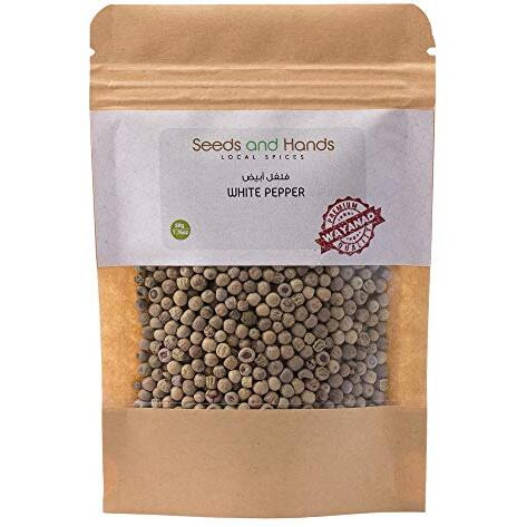 Seeds and Hands Wayanad White Pepper/Safed Mirch Whole [Pesticide Free] (50g)