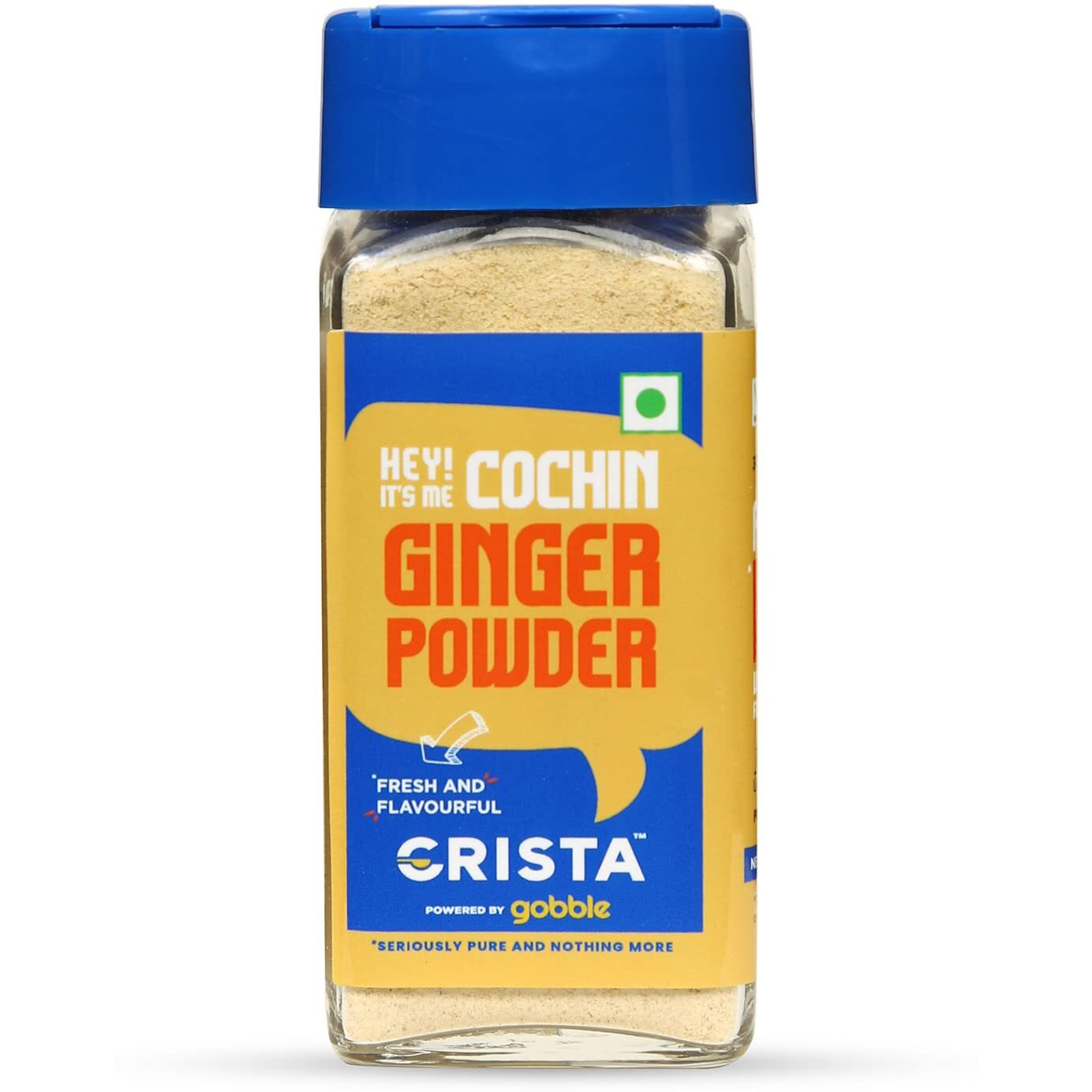 CRISTA Dehydrated Cochin Ginger Powder | 100% Pure & Dried | Powdered Saunth | Zero added Colours, Fillers, Additives & Preservatives | Farm Fresh | 40 gms