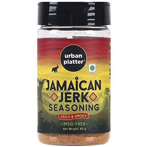 Urban Platter Jamaican Jerk Seasoning Shaker Jar, 80g (Spicy and Smoky Seasoning, Ideal for Marination for BBQ, Sprinkle over French Fries and Snacks)