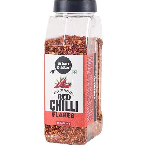 Urban Platter Dried Red Chilli Flakes Shaker Jar, 300g