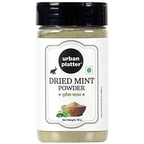 Urban Platter Dried Mint Powder Shaker Jar, 70g / 2.4oz [Pudina Powder]