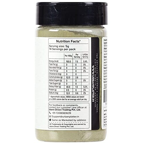 Urban Platter Dried Mint Powder Shaker Jar, 70g / 2.4oz [Pudina Powder]