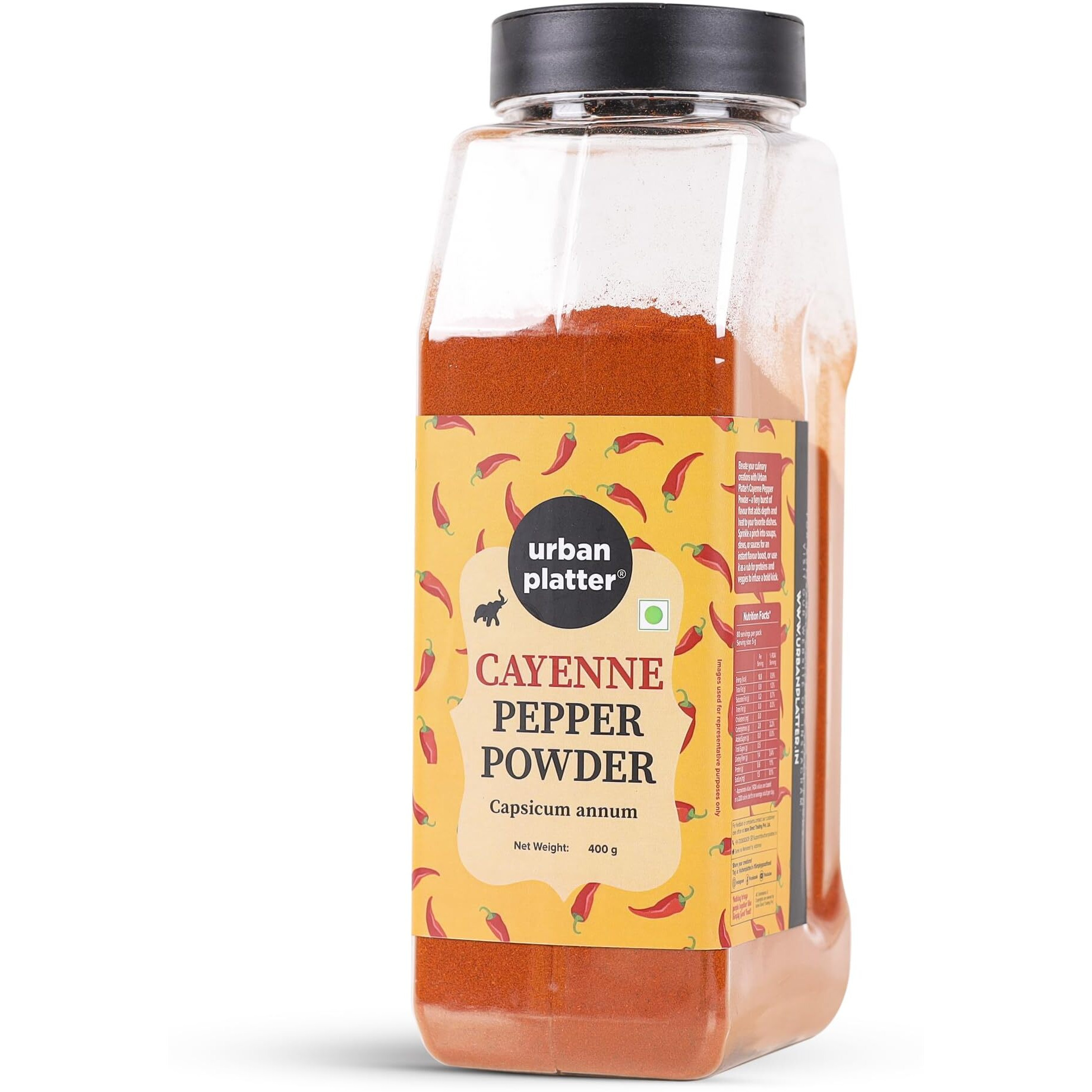 urban platter Cayenne Red Pepper Powder, [Spicy & Smoky Pepper Powder] (400G)