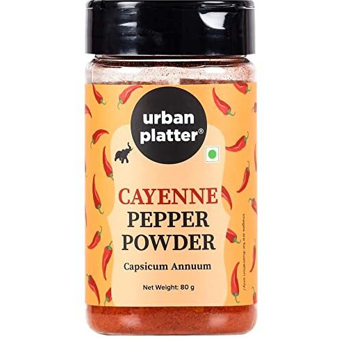 Urban Platter Cayenne Pepper Powder, 80g [Spicy & Smoky Pepper Powder]