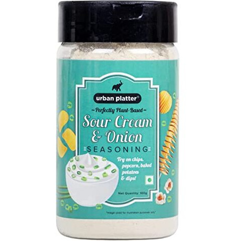 Urban Platter Sour Cream and Onion Seasoning, 100g (Perfect for Pop Corn, Pasta, Fries | Dairy-Free | Make Dips and Season Appetizrs)