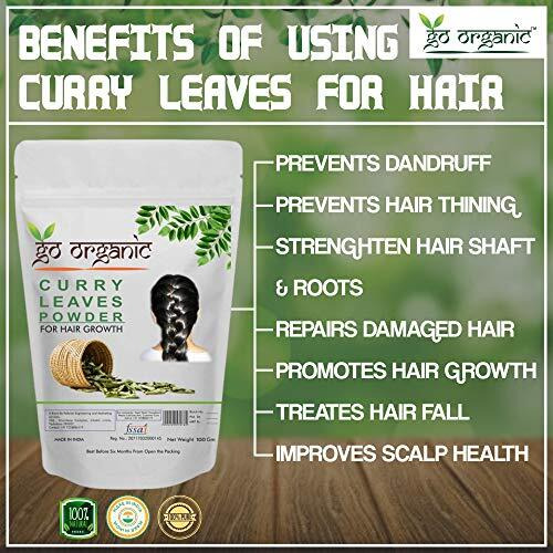 Go Organic Curry Leaves Powder Curry Leaves to Grow Long, Strong and Shiny Hair ( 100 Grm )