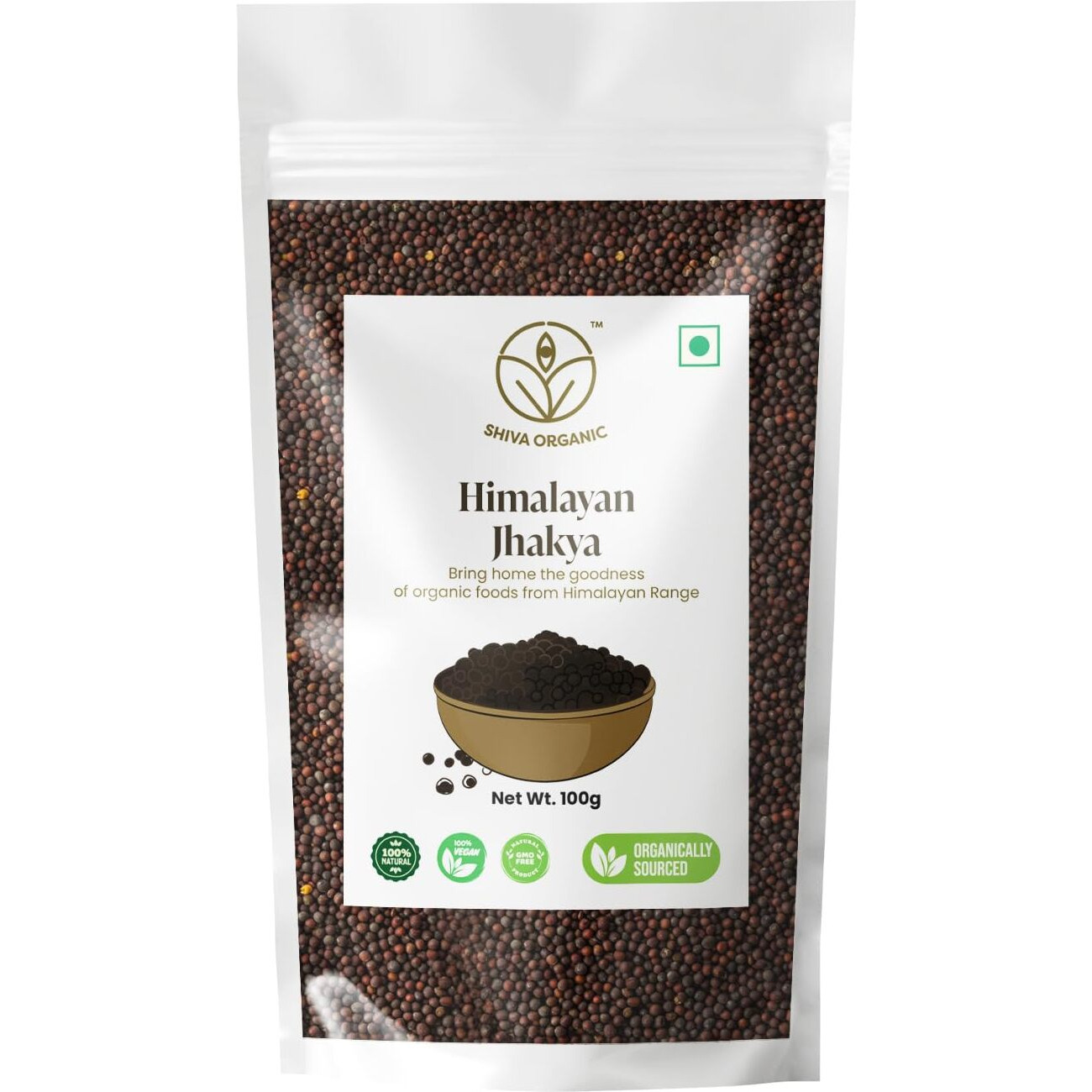 Shiva Organic Himalayan Jakhya/Wild Mustard Seeds 100g - Sourced organically from Uttarakhand l Cleome Viscose l Prsticide free