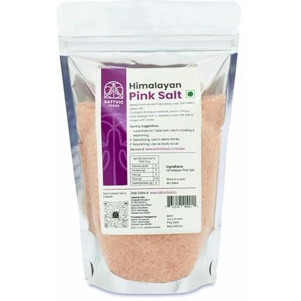 Sattvic Foods Himalayan Pink Salt (3 kg) | 84 Trace Minerals | Stone Ground | Natural Detoxifier | No Artificial Colour or Additives | Substitute for Common Salt