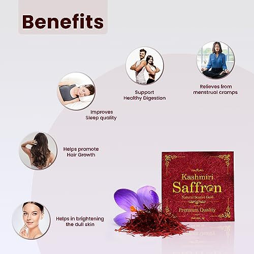 VEDAPURE Saffron | saffron original kashmiri | Finest A+ Grade Kashmiri Kesar For Pregnant Women, Cooking, Tilak &Sweets| Glass bottle with Gift Box |1 Gm (Pack of 1)