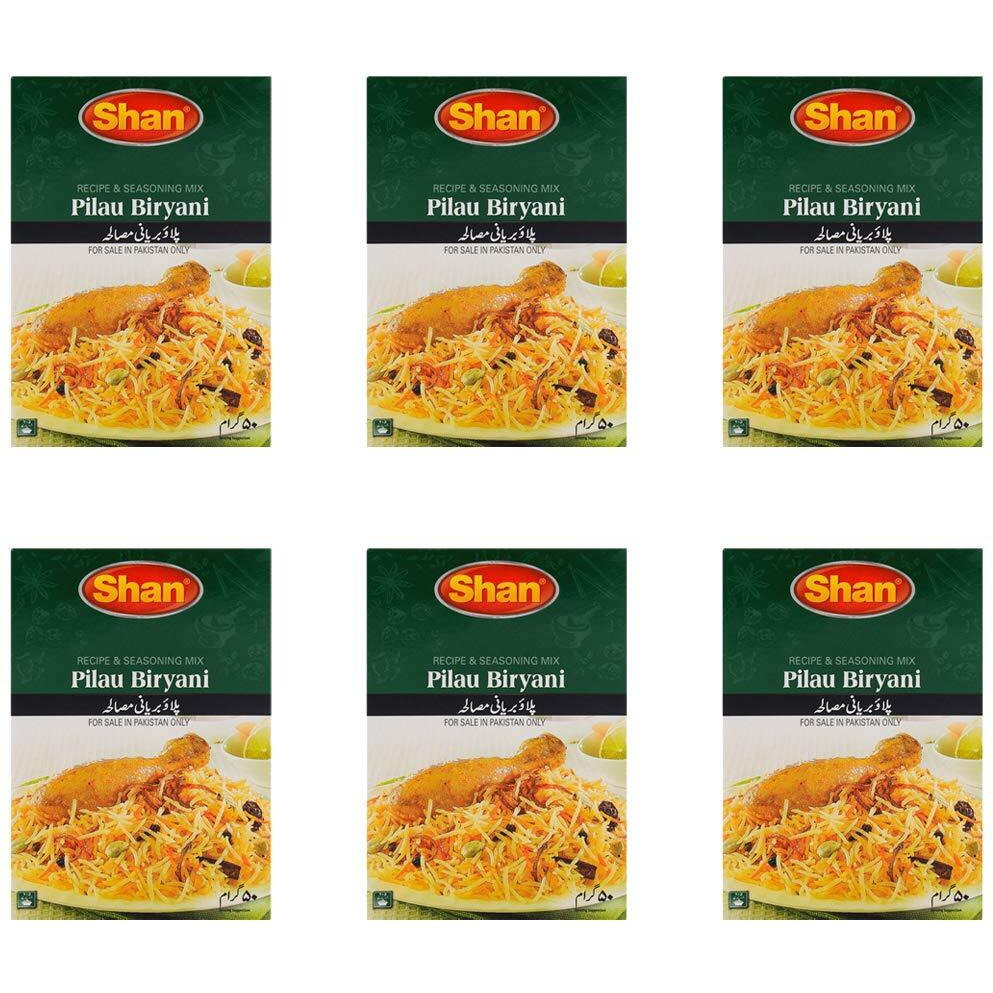 Shan Pilau Biryani Masala, 1.76 oz  50 g, 6 Pack