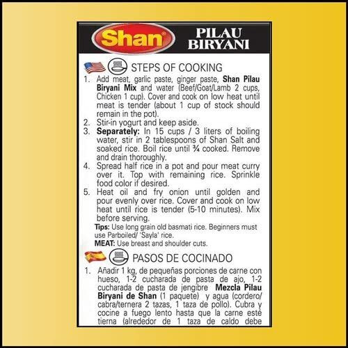 Shan Pilau Biryani Masala, 1.76 oz  50 g, 6 Pack