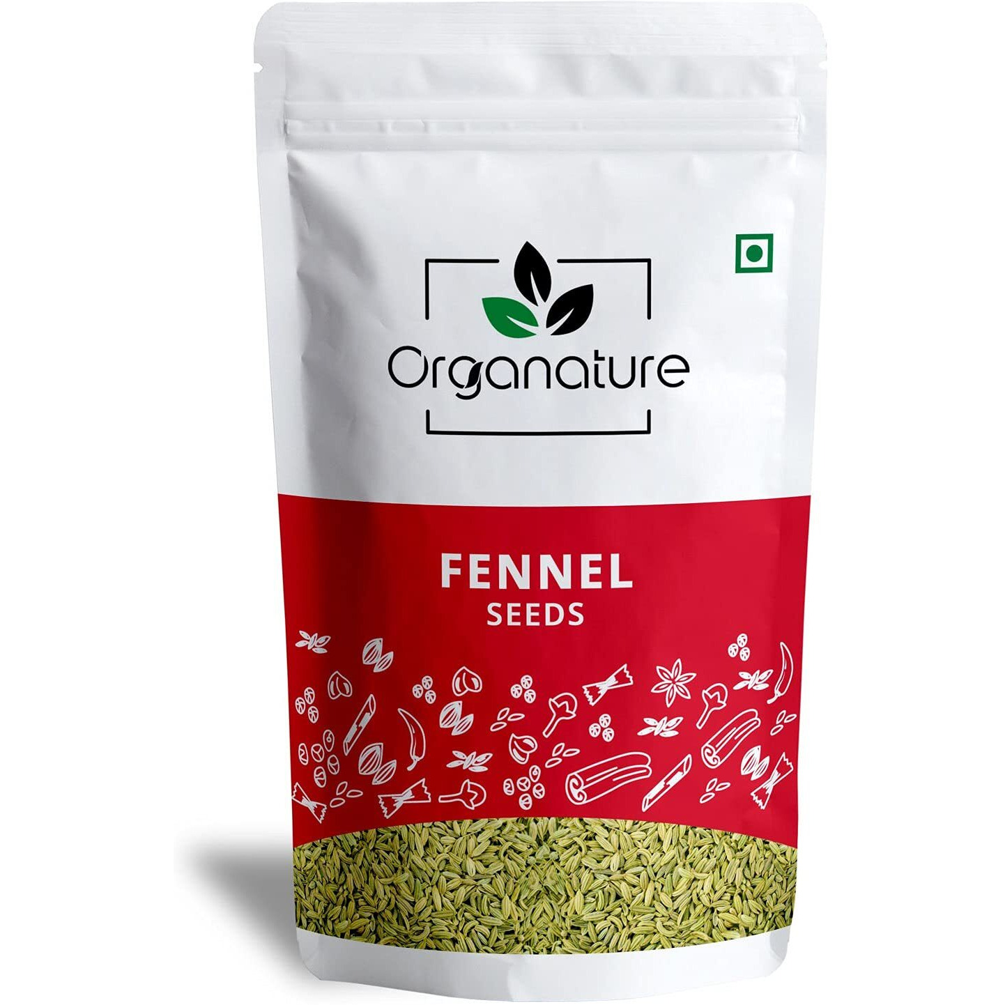 Organature Fresh & Natural Fennel Seeds 900g | Saunf | Variyali | Whole Indian Spices with Authentic taste & Strong Aroma