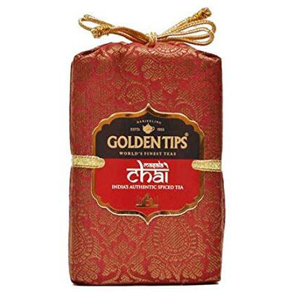 Golden Tips Spice Tea Indias Masala CTC Loose Leaves Brocade Bag (200 Gram , 100 cups)