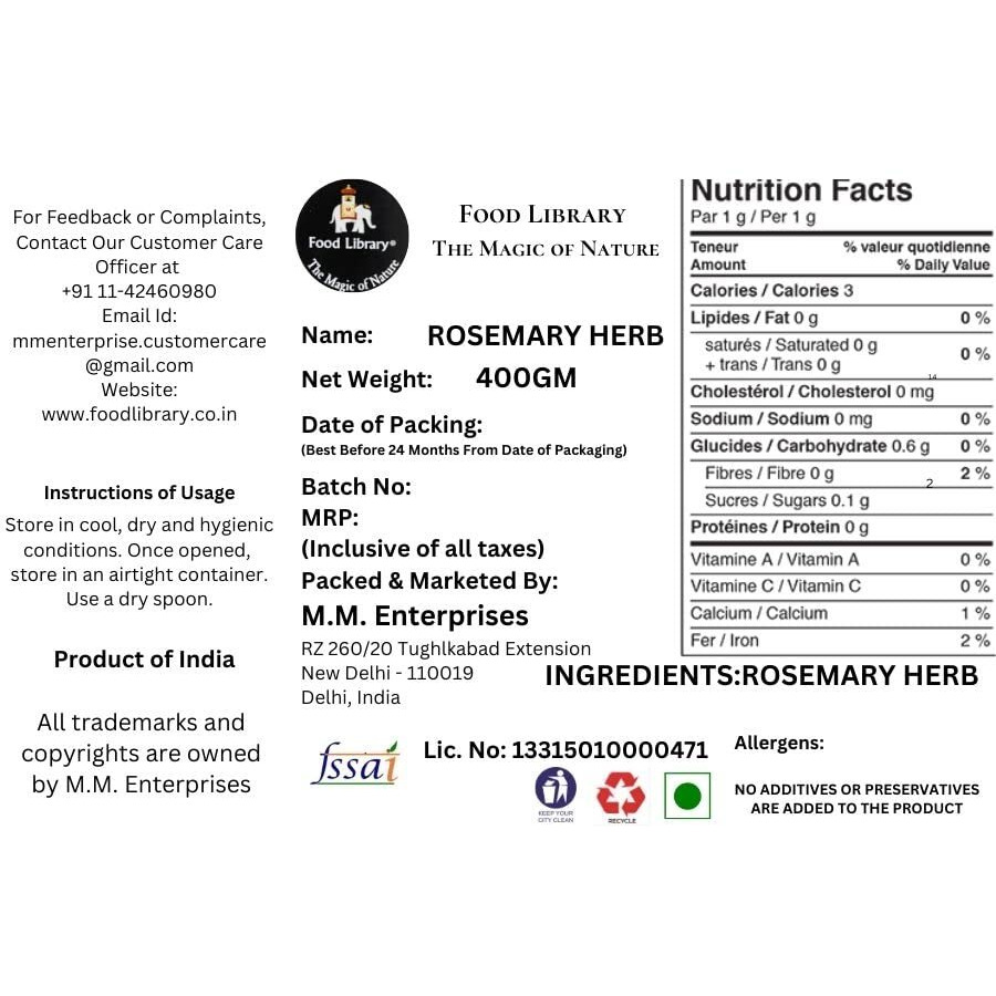 Food Library Rosemary Herb (400)