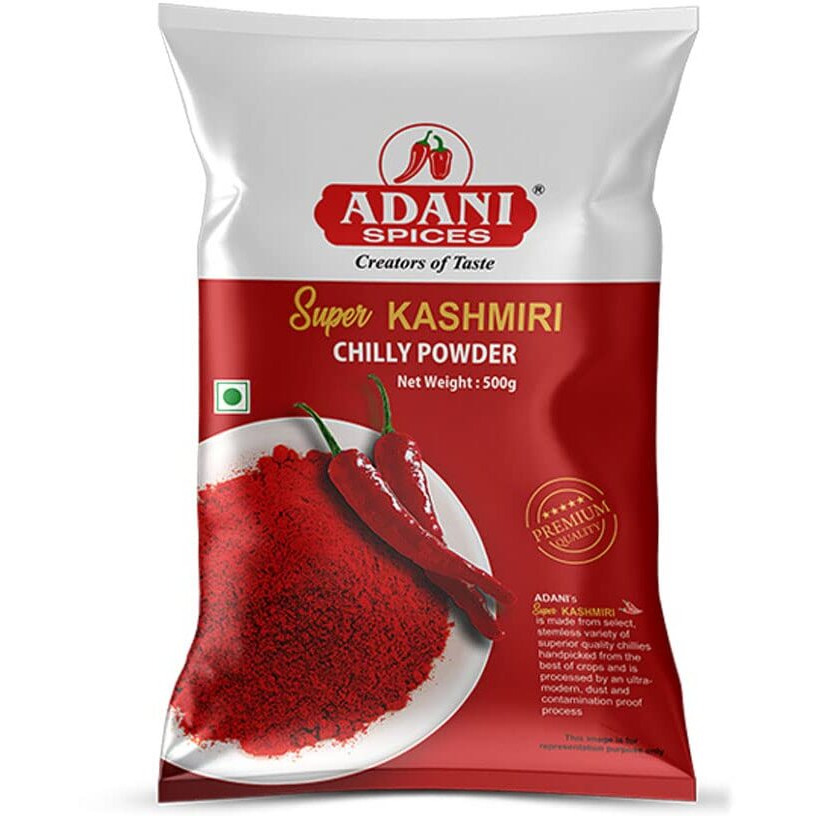 Adani Spices Combo Pack of Kashmiri Red Chilli Powder, Coriander Cumin Powder & Turmeric Powder, 500gm Each