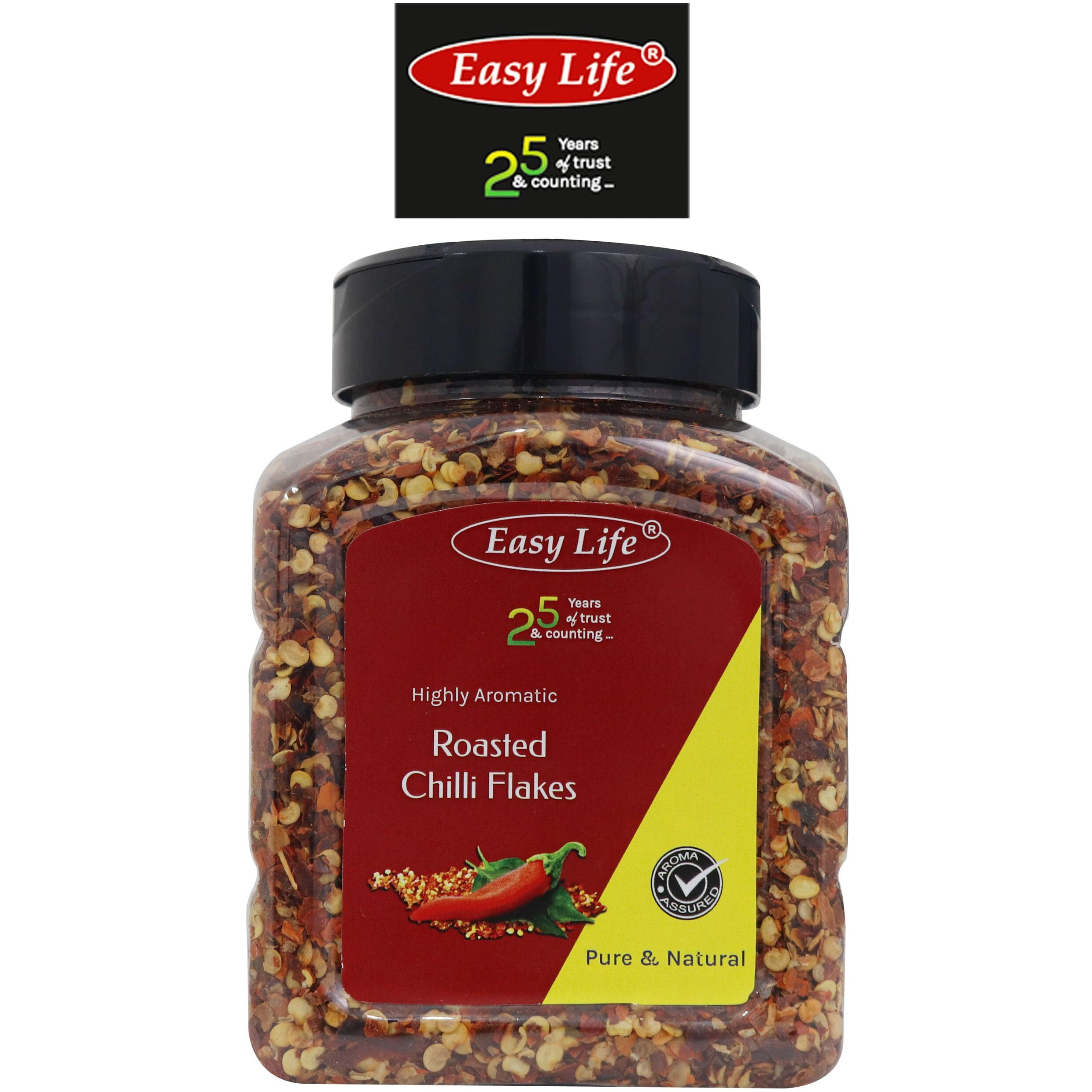 Easy Life Roasted Chilli Flakes 200gm [Ideal Sprinkler Pack for Pizza Chefs Pantry and Every kitchens Shelf]