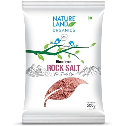 Natureland Organics Himalayan Pink Rock Salt 500 Gm - Organic Rock Salt