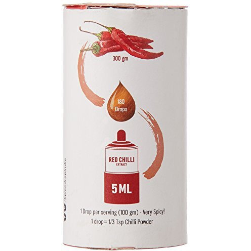 Spice Drop Red Chillies Lal Mirch Extract | 100% Natural | For Curries And Foods | Natural Herb Extract | Authentic Flavor And Color | Vegan | 5ML (180 Drops)