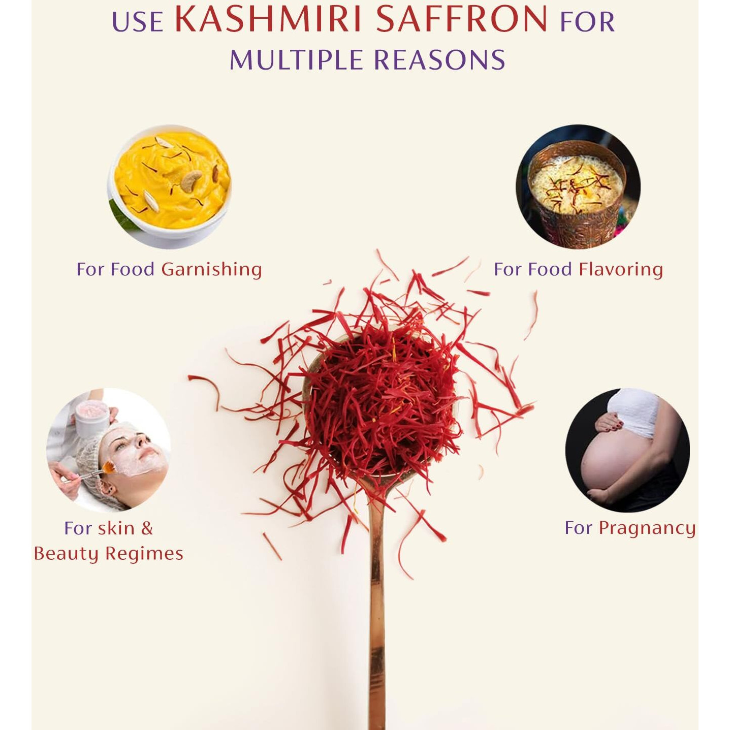 Herbal max Kashmiri Mongra Saffron Kesar, 2g | A+++ Grade | For Food, Cooking, Sweets Personal Use | Natural Jaffran Leaves