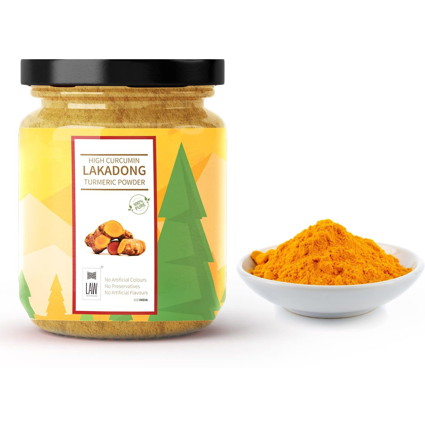 looms & weaves - High Curcumin Lakadong Turmeric Powder - Directly sourced from the organic farmers of Lakadong Village - East and West Jantia Hills of Meghalaya -50 gm