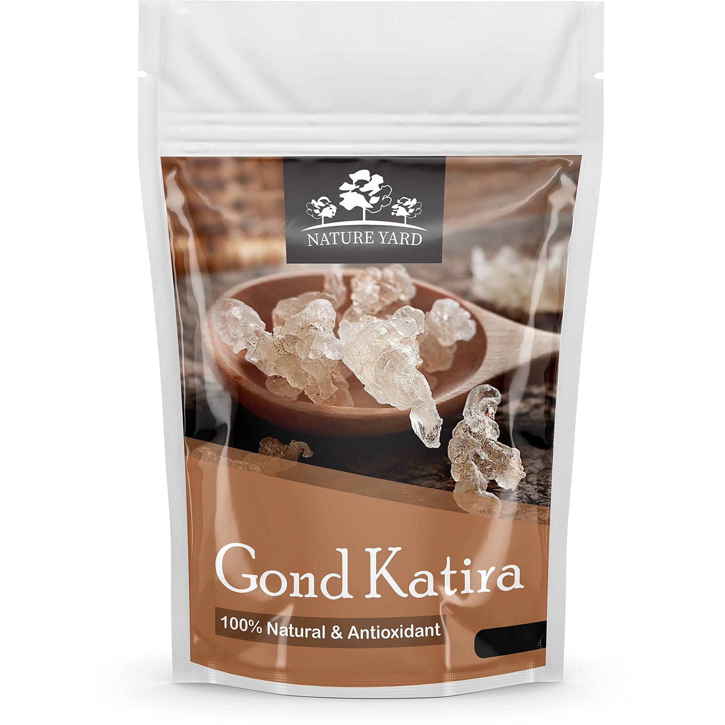 NATURE YARD Gond Katira Pure Organic (Edible gum) tragacanth Crystals - 1 Kg - 100% Natural Superfood with Cooling Properties | Almond Gum | Badam Pisni | Chahar Gond