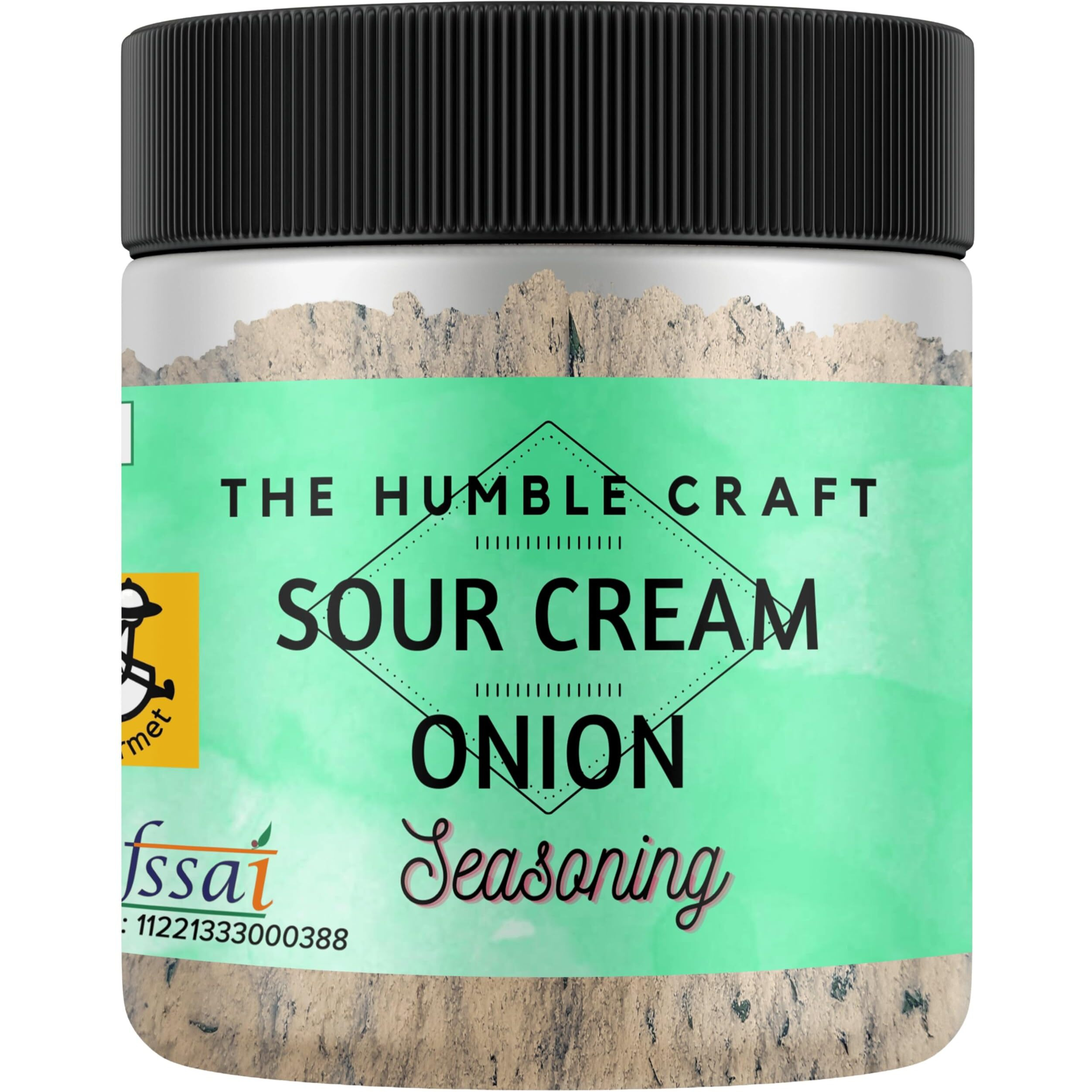 The Humble Craft Sour Cream Onion Seasoning Powder - Popcorn, Salads, Pasta, Fries, Finger Chips, Dips, Masala & More - 250gms